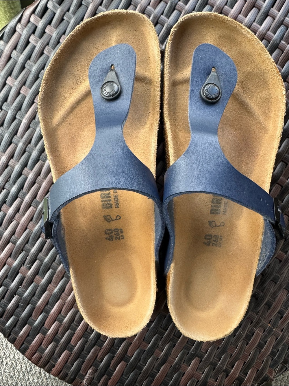 Birkenstock Women’s Gizeh Birko sandals in navy